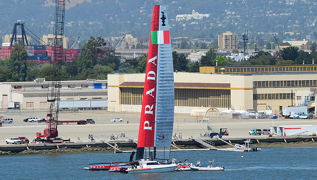 Luna Rossa dockside at Alameda Point